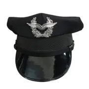 Women Men Army Captain Hat Military Costume Police Cap Festival Fancy Dress Hat