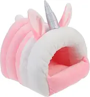 TOYANDONA Warm Rabbit Hideout Small Pet Nest for Hamster Guinea Pig Hedgehog Comfortable Bed Decorative Design