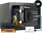Money Safe Box for Home with Sensor Light and Mute Function & Fireproof Security