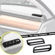 Car AC Air Vent Outlet Cover Trim For Jeep Compass 22-25 Accessories Gloss Black