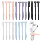 20pcs Reusable Cable Ties 4.45" Silicone Adjustable Zip Ties, Multicolor