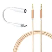 Grade A+ Type C to 3.5mm Audio Cable & DAC Chip + Aux Cable fit Google Pixel USA