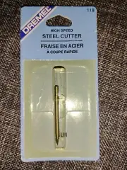 Dremel Tool Attachment High Speed Steel Cutter #118 1/8" Shank NOS