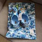 In Hand BAPE X CROCS CLASSIC CLOG OXYGEN “BLUE” SZ 5M/7W