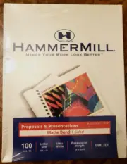 Hammermill Proposals Presentations Matte Bond 1 Sided Ink Jet 100 Sheets