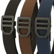 TUSHI 120cm Length Fashion Automatic Buckle Military Tactical Belt Thick Canvas Webbing Outdoor Shooting Waistband for M