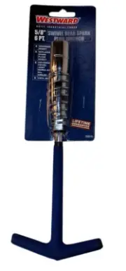 WESTWARD Swivel Head Spark Plug Wrench T Handle Extension 5/8" 6PT #1UBF9