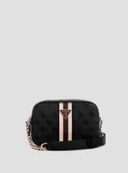 GUESS Women's Black Logo Noelle Camera Crossbody Bag