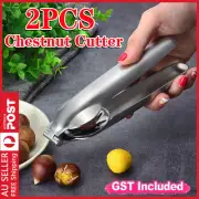 2 Stainless Steel Chestnut Cutter Pliers Nut Cracker Walnut Clip Nut Easy Opener