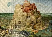 The Tower of Babel 1563 by Pieter Bruegel The Elder - Premium 500 Piece Jigsaw Puzzle for Adults