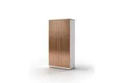 GP Office Full Door Cabinet - Virginia Walnut with White