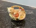 Estee Lauder BEAUTIFUL Perfume Compact Kitty Cat In Basket Vintage 1997