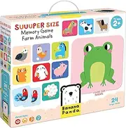 Banana Panda - Suuuper Size Memory Game Farm Animals - Educational Matching Activity for Kids Ages 2 Years +