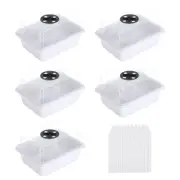 12 Pack 12 Cell Seeding Starting Trays Kit for Greenhouse Planting, White