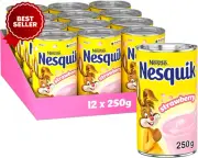 NESTLÉ NESQUIK Strawberry Flavoured Milk Drink 3Kg, 12X250G Pack