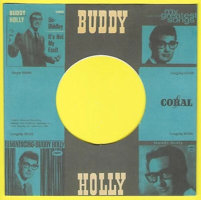 BUDDY HOLLY / CORAL - REPRODUCTION RECORD COMPANY SLEEVES - (pack of 10)