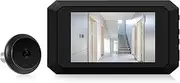 3.5-inch Peephole Camera for Apartment Door 2MP Digital Peephole Viewer 120 Degree Color Infrared Camera 1080P Door Built-in 1400mAh Battery pe-C Rechargeable Black