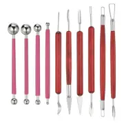 10 Pcs Clay Sculpting Tool Kit, Polymer Clay Tools Set, Rose Red
