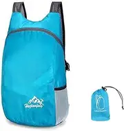 Camping Backpack, Waterproof Backpack Lightweight Portable Foldable Backpack Folding Bag Ultralight Outdoor Pack for Women Men Travel Hiking medium-sized blue