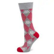 Star Wars Men's Argyle Dress Socks - Darth Vader Gray/Red (New) Same Day Ship !