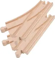 Wooden Train Track Expansion Set Curved Switch Tracks Compatible Major Train Sets Safe