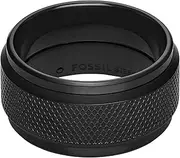 FOSSIL(フォッシル) (FOSAW) Fossil Men's KNOX SPINNER Black Stainless Steel Band Ring, JF0482400111, Stainless Steel, No Gemstone