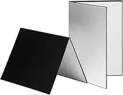 Labymos 3-in-1 Photography Cardd Paperd Folding Photography Reflector d (Black + White + Silver) for Still Life Product Food Photo, A4 Size