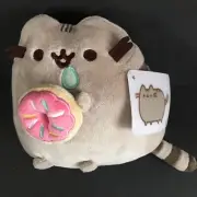 Pusheen Cat Donut Plush Stuffed Animal Sprinkled Doughnut # 6054316 Gund 6"H