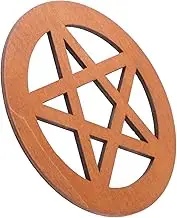 CLISPEED Wooden Pentagram Altar Decor Sacred Geometry Five Ornament for Rituals Enhancing Focus and Spiritual Atmosphere Wooden Design for Witches and Ceremonies