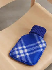 [Burberry] Burberry - Checked Wool Hot Water Bottle - Blue - One size One size Blue