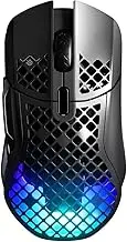 SteelSeries Aerox 5 Wireless - Holey RGB Gaming Mouse - Ultra-Lightweight Water Resistant Design - 9 Buttons - Bluetooth/2.4 GHz - 18K DPI TrueMove Air Optical Sensor