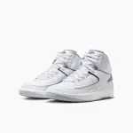 【NIKE 耐吉】AIR JORDAN 2 RETRO GS 大童鞋 女鞋 灰 白 2代 喬丹 休閒鞋(DQ8562-100)