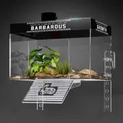 Turtle Basking Platform with Heat Lamp Aquatic Reptile Ramp Dock Turtles Tank