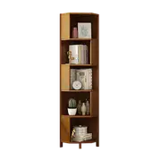 5-Shelf Corner Bookcase Industrial Bookshelf Display Storage Stand