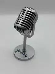 John Sterling Autographed 6" Silver Mini Broadcaster Microphone (JSA)