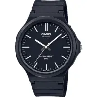 在飛比找momo購物網優惠-【CASIO 卡西歐】簡約指針設計時尚錶/黑(MW-240-