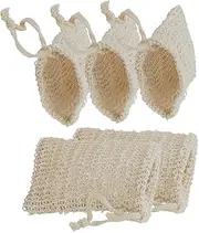 [WOFASHPURET] 5Pcs Cotton Linen Soap Bags Exfoliating Scrub Towels for Shower Use Reusable Saver Bags for Handmade Cosmetic Soaps Lightweight Portable Design