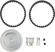 12T 30T Belt Drive Transmission Gears System Upgrade DIY Parts for Traxxas 1/10 RC Crawler Car (銀)