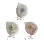 Baby Bonnet Caps Lovely Toddlers Sun Hat Windproof Wide Brimmed Fetal Caps