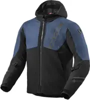 Revit Potential GTX waterproof Motorcycle Textile Jacket, black-blue, Size XL for Men Black Blue