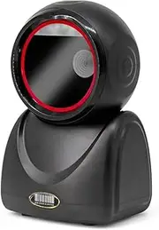[Oimzzr] 1D 2D QR Desktop Wired Barcode Scanner High- Platform Hands-Free Automatic Sense Reader USB Port Plug&Play Compatible with Window Android System Image CMOS Sensor Suitable for Black
