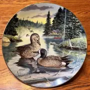 1988 Knowles "The Blue-Winged Teal" #8 Living With Nature W/COA NIB.