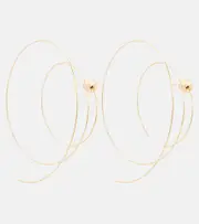 [Alaia] Alaïa Thin Spiral S gold-plated stainless steel earrings One Size gold