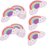 VICASKY 20pcs Cartoon Rainbow Nail Files Gentle Manicure Buffing Tools for Adults Safe Material for Natural False Nails Salon Use