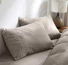 100% Linen Bed Pillow Cases Queen Size25.98"—20.08" Set Of 2 Linen Standard Pi