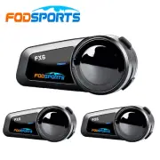 3XMotorcycle Intercom Bluetooth FX6 Motorbike Helmet Headset 6 Riders Speaker FM