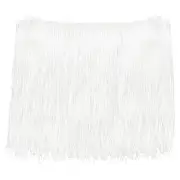 5 Yards 6 Inch Chainette Fringe Trim Tassel Sewing Trim for Clothes, White