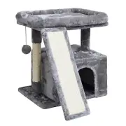 Small Cat Tree for Indoor Cats，Cat Tower with Cat Scratching Post and Boa