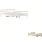Bed Frame with Headboard Slatted Mattress Base Bedstead Solid Wood Pine vidaXL