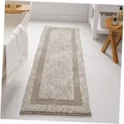 Luxury Bathroom Runner Rug, Fluffy Soft and Absorbent Bath 20x60 inch Khaki